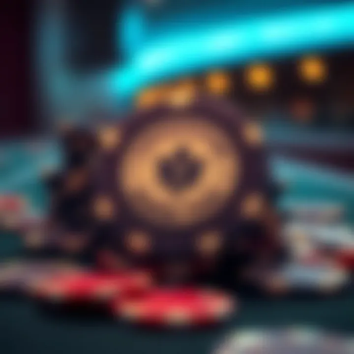 Conceptual representation of high-security measures for casino chips