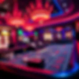 Exciting gameplay at a modern craps table with vibrant casino lights