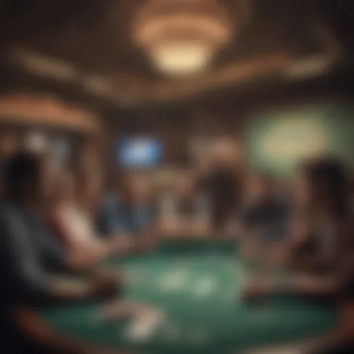 An engaging TV poker room showcasing players in action.