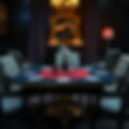 Elegant card table setup for an engaging game night