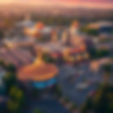 Aerial view of a tribal casino in Oregon with vibrant surroundings