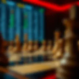 A chessboard with betting odds displayed