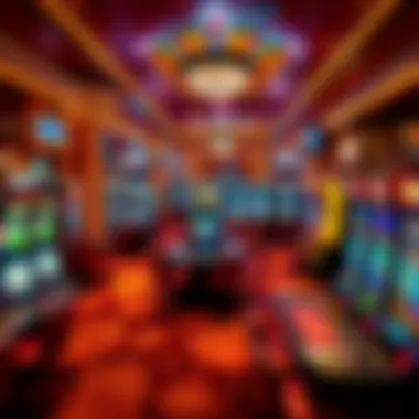 Interior gaming area filled with slot machines and tables