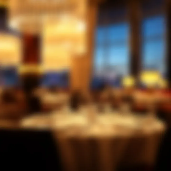 Elegant dining setting within the hotel