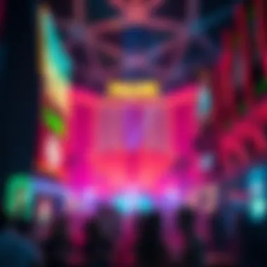 Vibrant nightlife atmosphere at the Palms