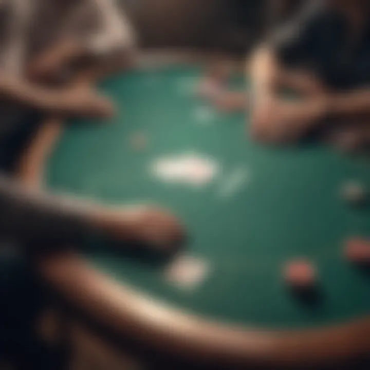 The strategic layout of a poker table