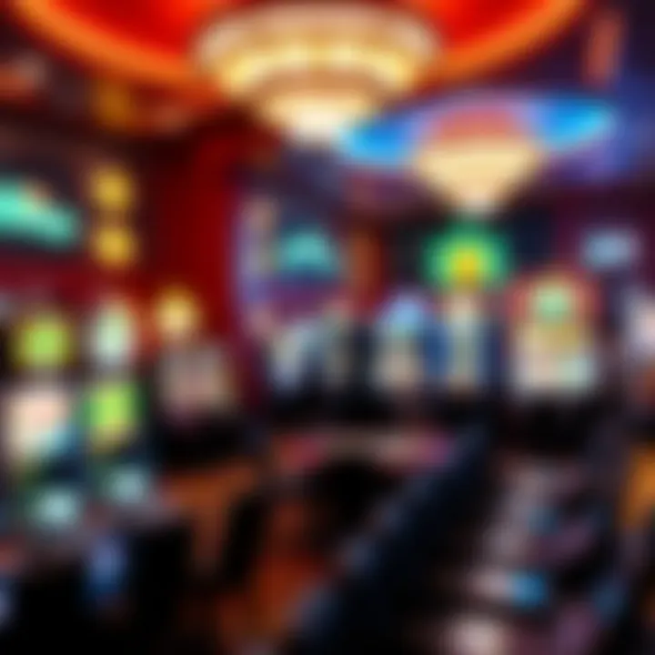 Vibrant Gaming Atmosphere at Prairie Flower Casino Interior gaming area filled with various slot machines and gaming tables.