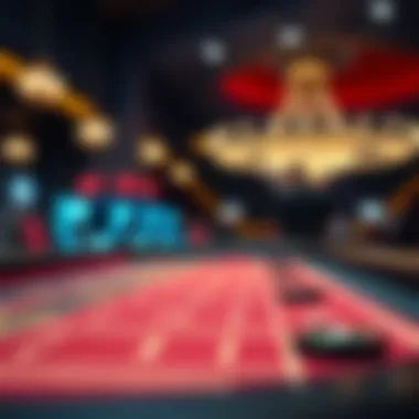 Dynamic atmosphere of a baccarat table in play