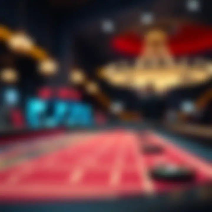 Dynamic atmosphere of a baccarat table in play