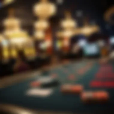 Elegant view of a blackjack table showcasing minimum bets