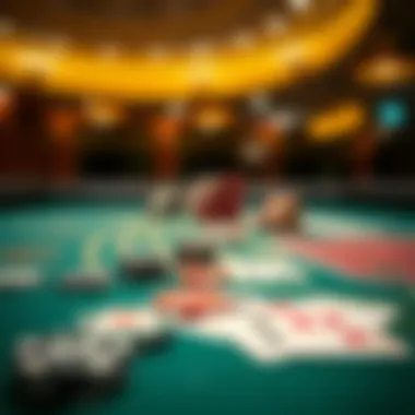 The Essentials of a Blackjack Game A blackjack table showing chips and cards