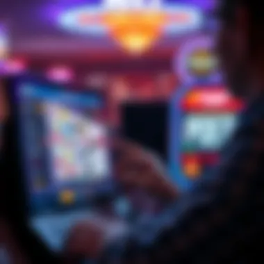 User selecting features in a video poker strategy application