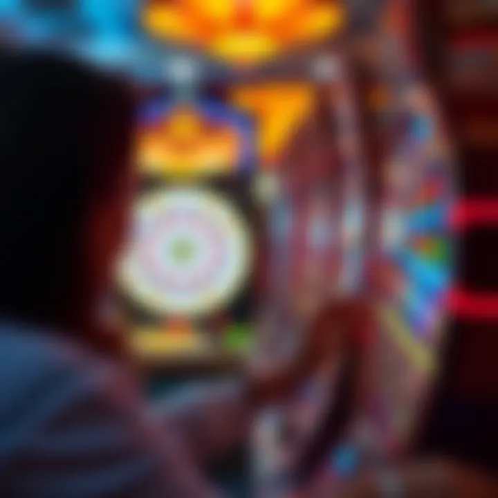 Player engaging with high limit Wheel of Fortune slot