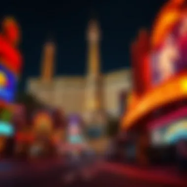 A historical photograph showcasing the evolution of casino architecture over the decades