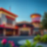 Exterior view of Vernon Downs Racino showcasing its architectural design and vibrant atmosphere