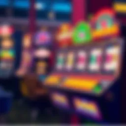 An illustration of various high-paying slot machines showcasing different themes