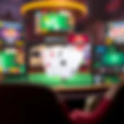 Illustration showcasing various poker app interfaces